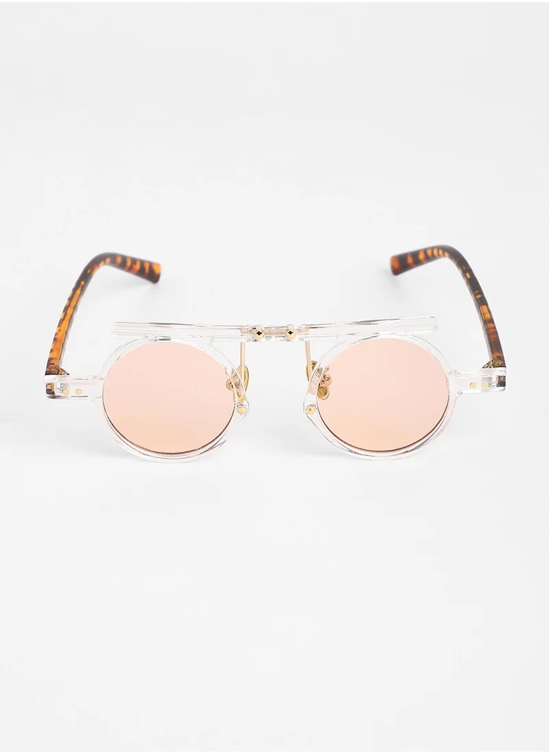 Haute Sauce The Cirque Round Sunglasses - Transparent