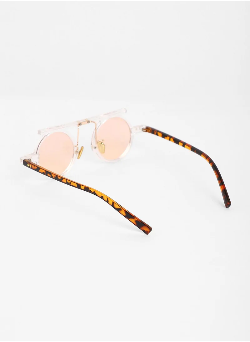 Haute Sauce The Cirque Round Sunglasses - Transparent