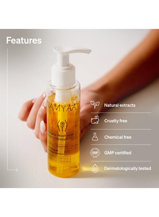 Namyaa women Intimate Hygiene Care Set-Hair Removal Cream 60gm & Haldi Chandan Hygiene Wash 100Ml Pack Of 2 (2) - Image 2