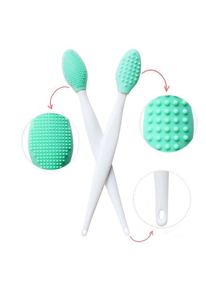 Silicone Pore Brush,Lip Scrub Brush Lip Brush Tool, Exfoliate Your Large & Visible Pores With This Facial Brush, Double-Sided Black Head Cleaning Tool, Beauty & Skincare Accessories - Image 3