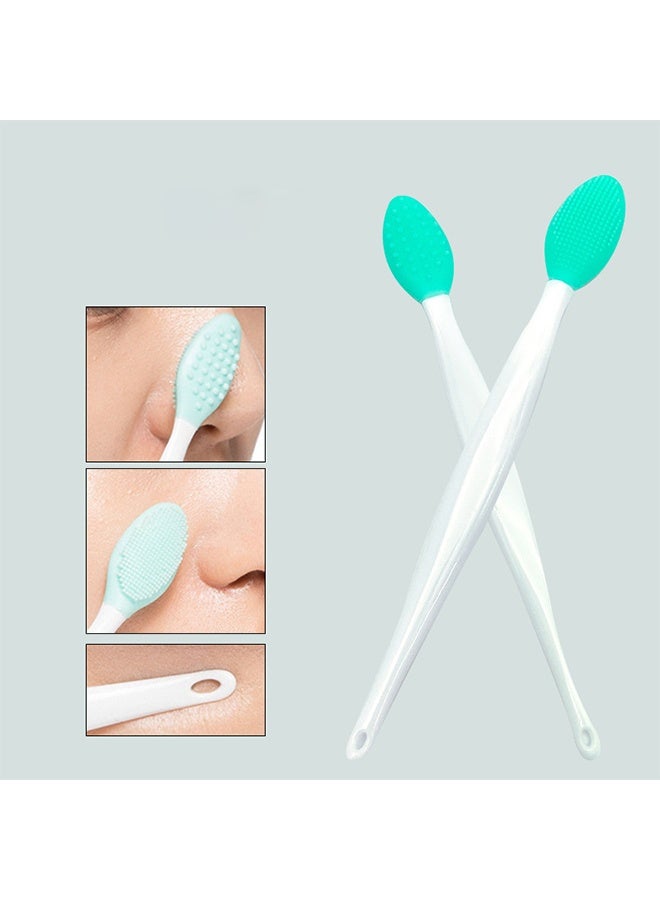 Silicone Pore Brush,Lip Scrub Brush Lip Brush Tool, Exfoliate Your Large & Visible Pores With This Facial Brush, Double-Sided Black Head Cleaning Tool, Beauty & Skincare Accessories - Image 4