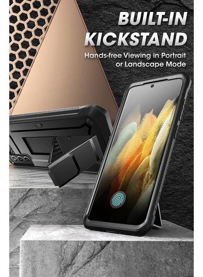SupCase [Unicorn Beetle Pro Series] Case Designed For Samsung Galaxy S21 FE (2021 Release), Rugged Holster Case with Built-in Screen Protector - Black - Image 4