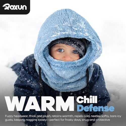 ROXUN Ski Mask Fleece Balaclava, Windproof Face Mask Winter Warm Neck Cover Hat Hood for Men Women Pastel Lemon - Image 3
