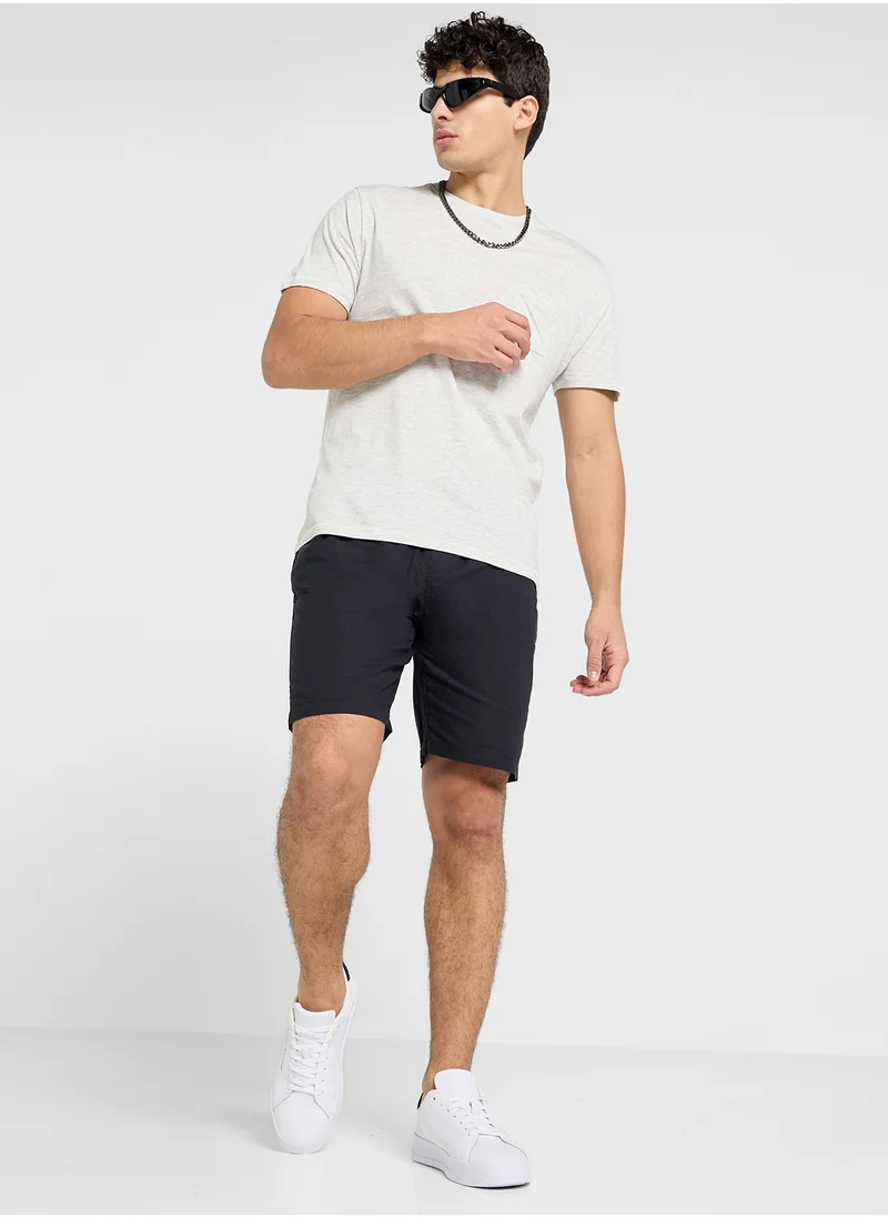 BRAVE SOUL Crew Neck Pocket T-Shirt