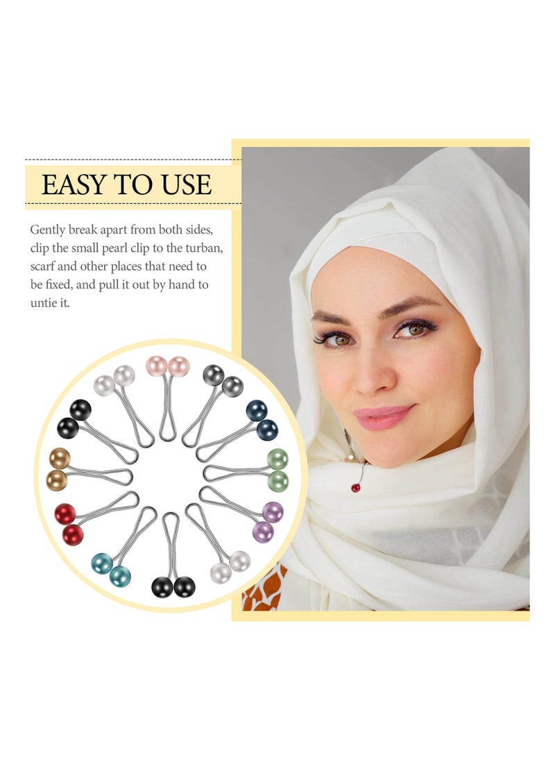 KASTWAVE Hijab Pins Artificial Pearl Brooch, 24 Pieces Multiple Pins Brooches for Women Vintage Cardigan Clips Hijab Sweater Clips Jewelry - Image 4