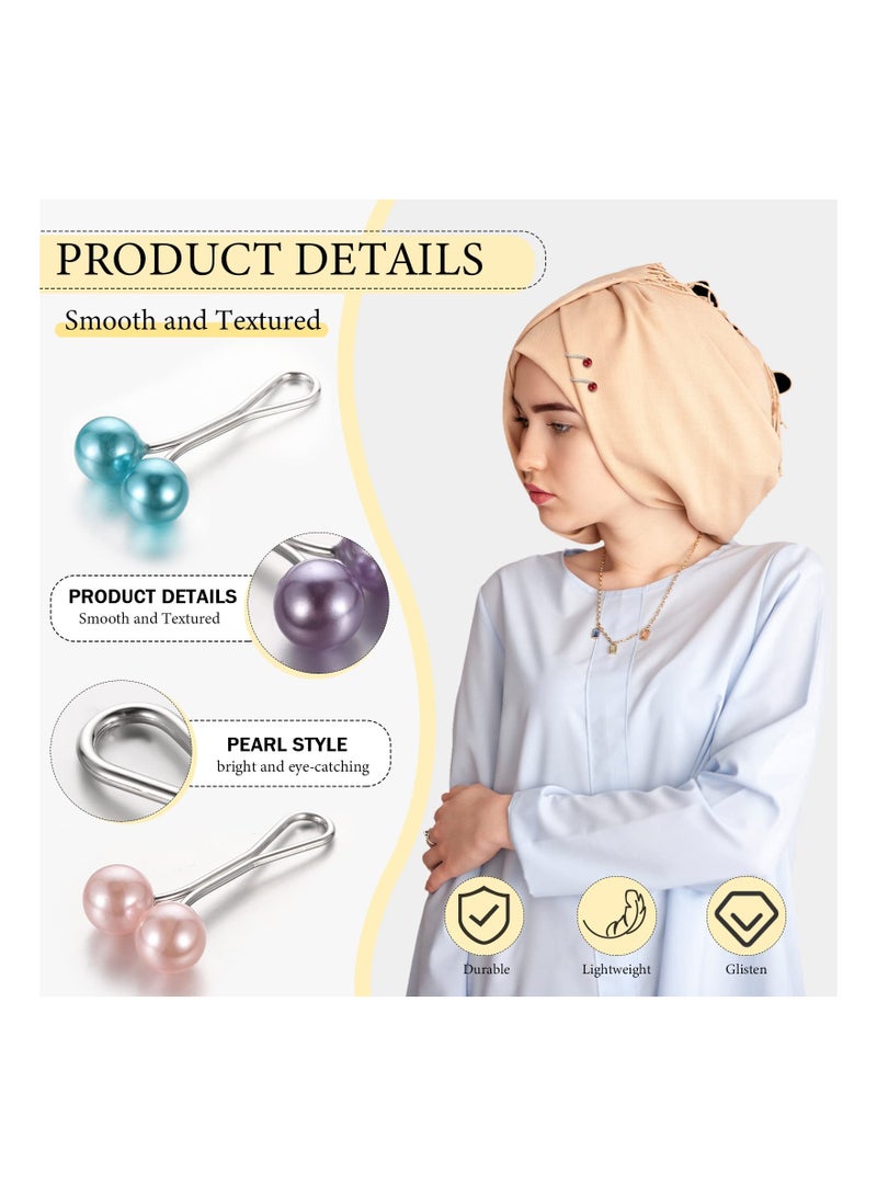 KASTWAVE Hijab Pins Artificial Pearl Brooch, 24 Pieces Multiple Pins Brooches for Women Vintage Cardigan Clips Hijab Sweater Clips Jewelry - Image 3