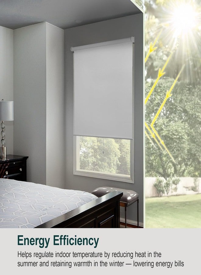 CHICOLOGY Roller Window Shades , Window Blinds , Window Shades for Home , Roller Shades , Window Treatments , Window Blinds Cordless , Door Blinds , Byssus White (Blackout), 32"W X 72"H - Image 5