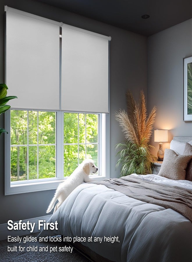 CHICOLOGY Roller Window Shades , Window Blinds , Window Shades for Home , Roller Shades , Window Treatments , Window Blinds Cordless , Door Blinds , Byssus White (Blackout), 32"W X 72"H - Image 4