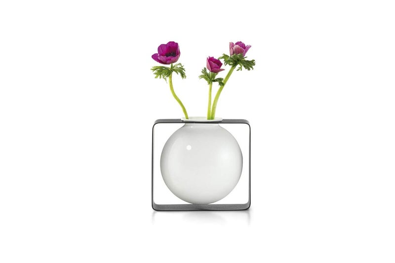 Philippi Float Round Vase Porcelain White 7 x 18 x 17 cm