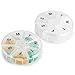 MEDca Weekly Pill Organizer Pack of 2 7 Day Pills Container Round Medicine Organizer Box Daily Week Pill Reminder Case Travel Friendly BPAFree Vitamin Supplement Fish Oil Medication Planner - Image 1