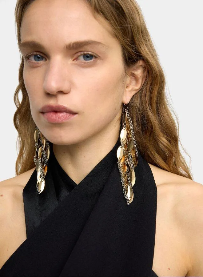 بارفوا أقراط ماكسي طويلة متعددة البتلات