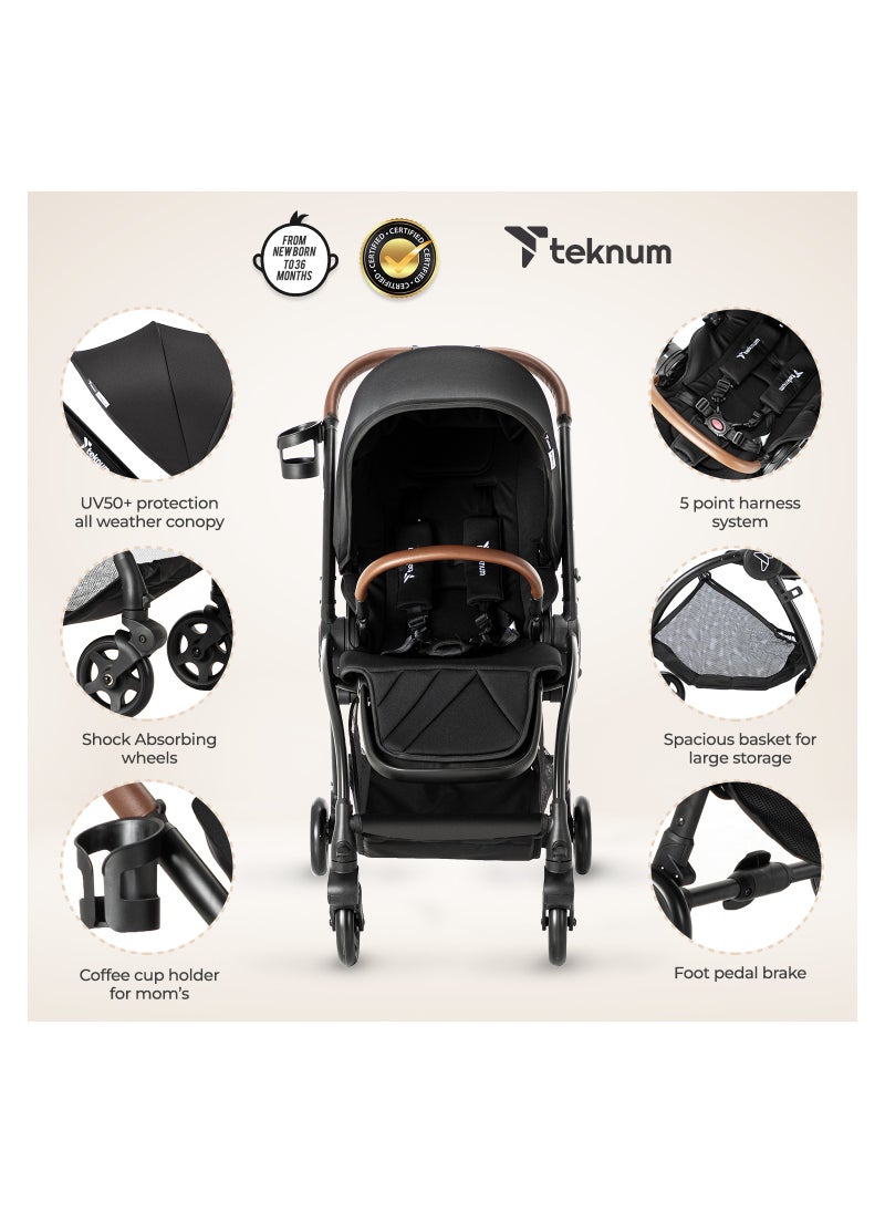 Travel Stroll 2 Stroller With Reversible, Multi Recline Seat - Black - pzsku/Z614570DF7B4C6F97ED6FZ/45/_/1702011391/d713d286-4486-42f1-8563-51b48b90b2c5