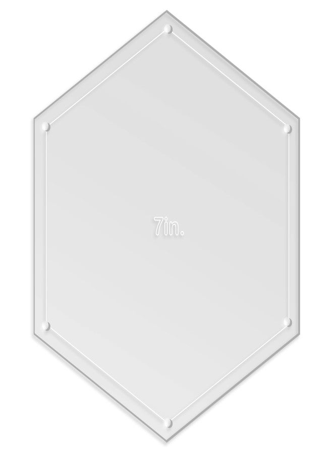 ليزر ثينج مجموعة قوالب الترقيع السداسية من LaserThing - 7 بوصات مع هامش خياطة 1/4 بوصة - قوالب أكريليك متينة للترقيع، والتطريز، والحرف اليدوية، ومشاريع الخياطة - قوالب شفافة لتصميم دقيق - Image 2