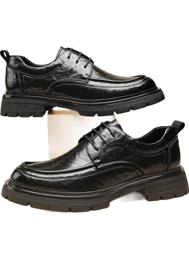 St&Sat Saturday Men'S Fashion Business Formal Leather Shoes Men'S Versatile Casual Leather Shoes Comfortable Business Shoes Black 43 - Image 2