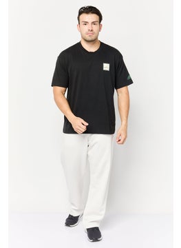 Adidas Men Loose Fit Short Sleeves Outdoor T-Shirt, Black  - Image 2