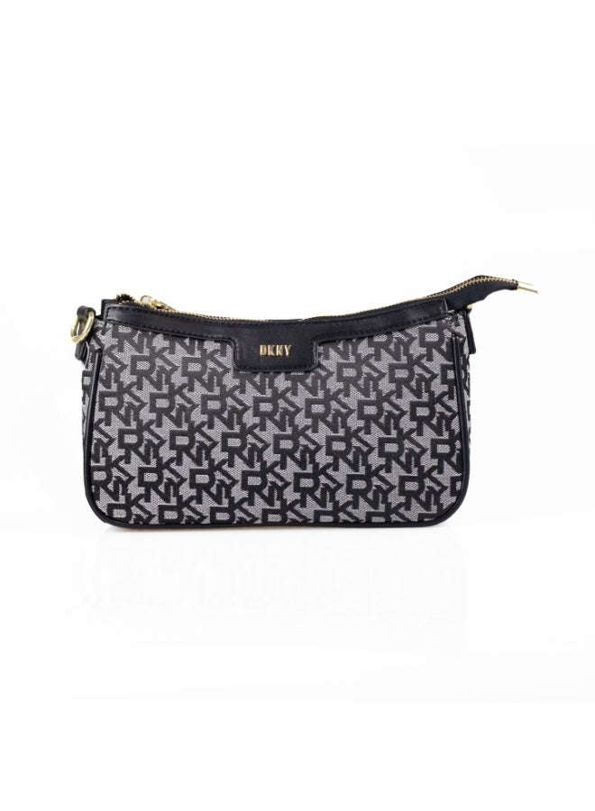Donna Karan 2026 New Style Ready Stock Women Vintage  Baguette Shoulder Bag Monogram Pattern Inspired PU Leather Chain Spliced  Zipper Closure Ladies Underarm   Purse Daily Office Evening Party Handbag - Image 1