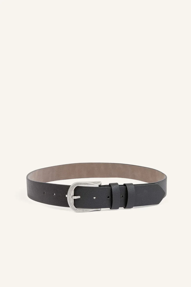 ديفاكتو Man Rectangle Clasp Faux Leather Classic Belt