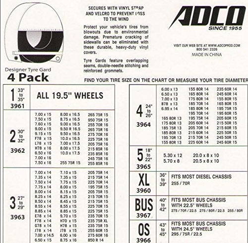 ADCO غطاء عجلة ADCO 3960 من سلسلة المصممين بلون البيج، 36" - 39" - Image 4