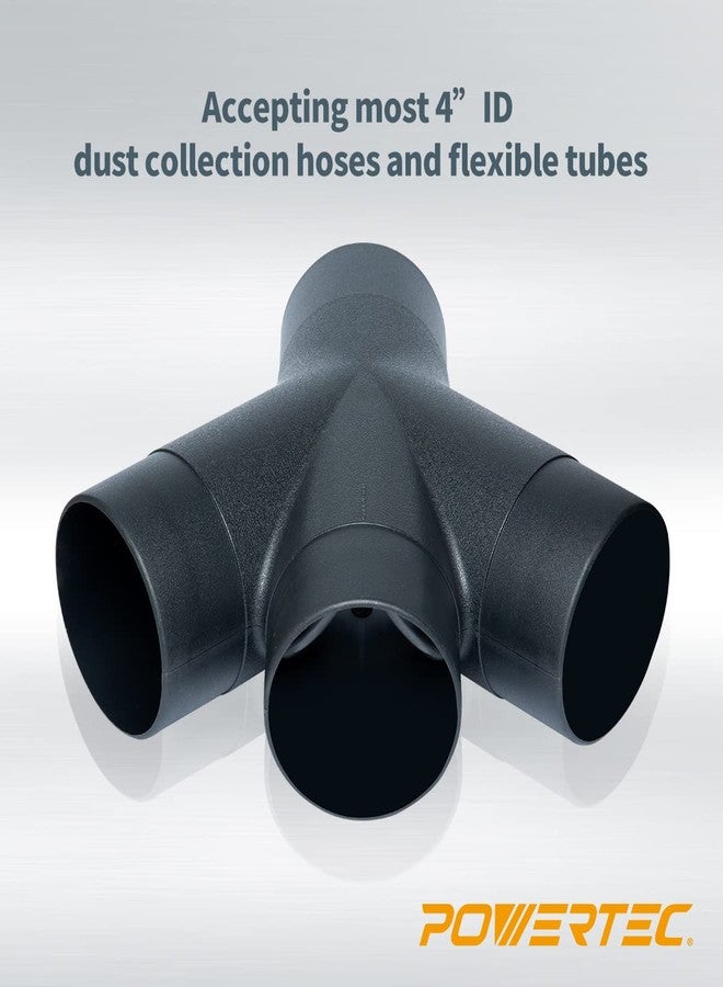 POWERTEC 70275 3-Way Dust Collection Fitting w/Y Shaped Design for 4 in Hose & Cuff - Image 4
