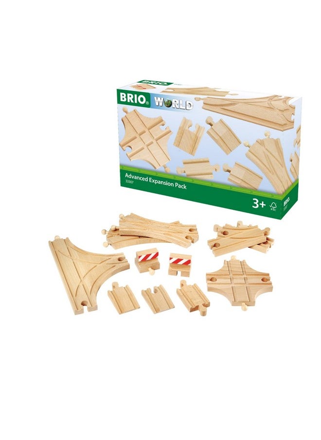 Brio BRIO World 33307 - Advanced Expansion Pack - 11 Piece Set of Wooden Train Tracks for Kids | Train Set Expansion | Fun Learning Toy | Compatible with All Railway Toys | FSC Certified  - Image 1