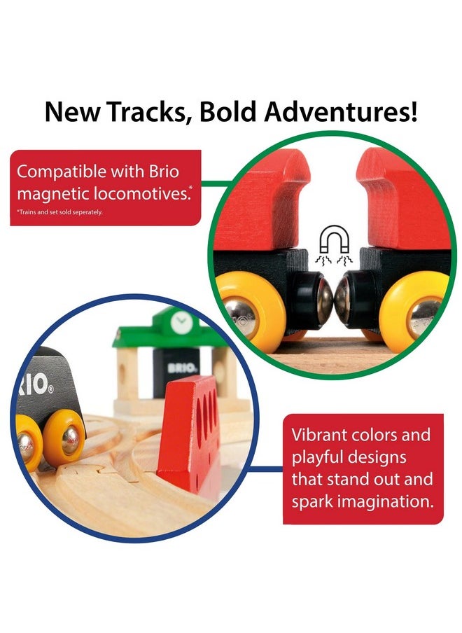 Brio BRIO World 33307 - Advanced Expansion Pack - 11 Piece Set of Wooden Train Tracks for Kids | Train Set Expansion | Fun Learning Toy | Compatible with All Railway Toys | FSC Certified  - Image 3