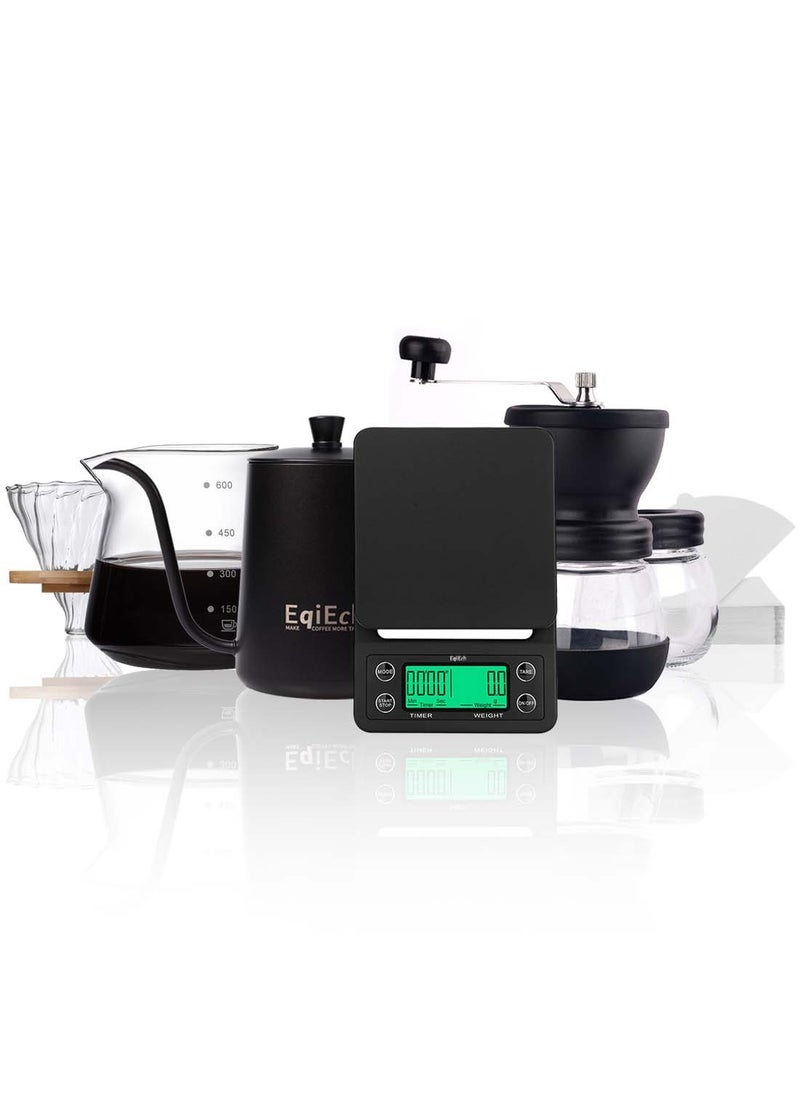 EqiEch Hand Drip Coffee Maker Set V60 Size 02 Specialty Manual Pour Over Coffee Professional Tools Kit Barista 6 in 1  - Image 1