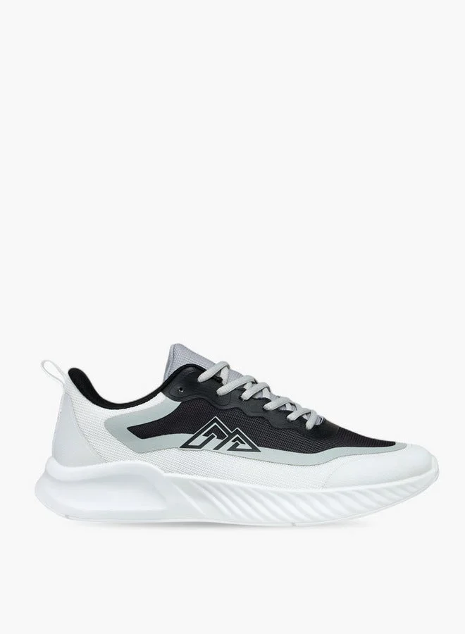 Panelled Lace-Up Sports Shoes