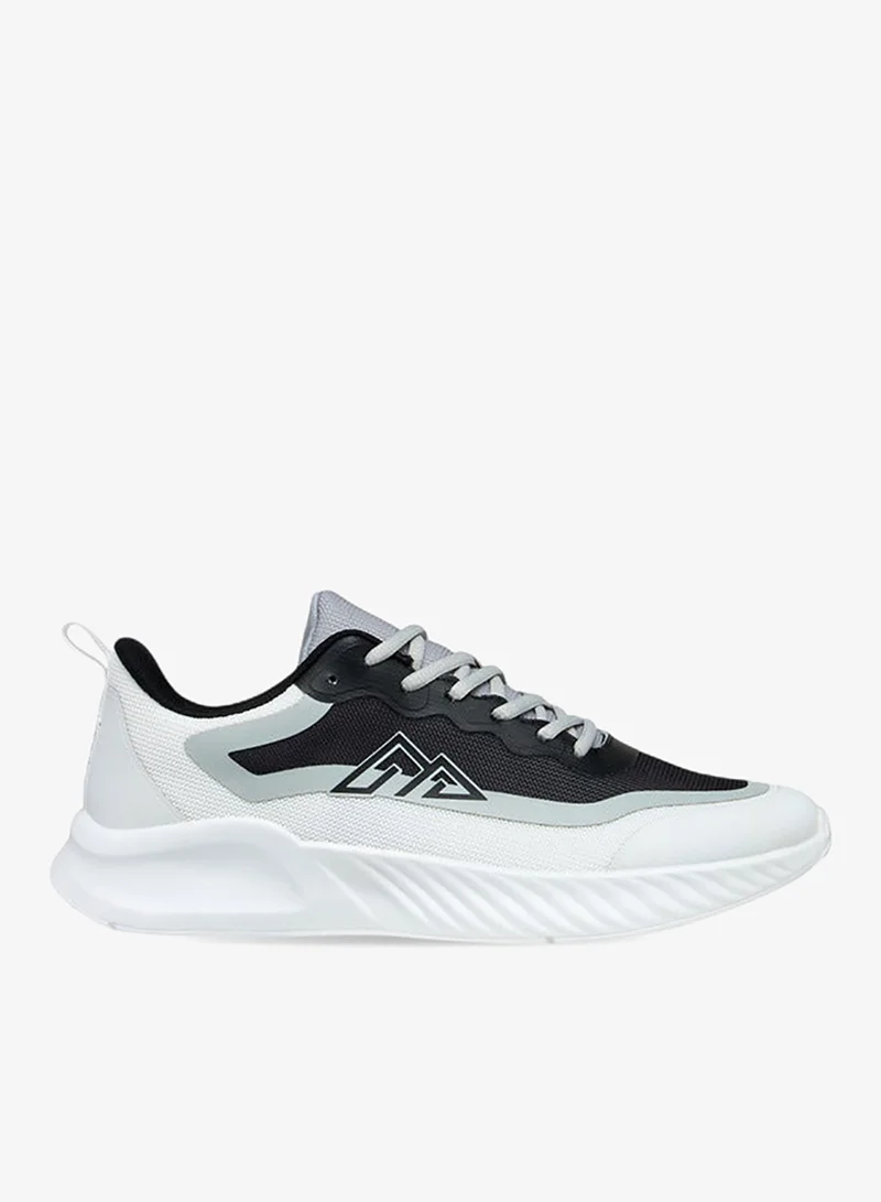 Panelled Lace-Up Sports Shoes