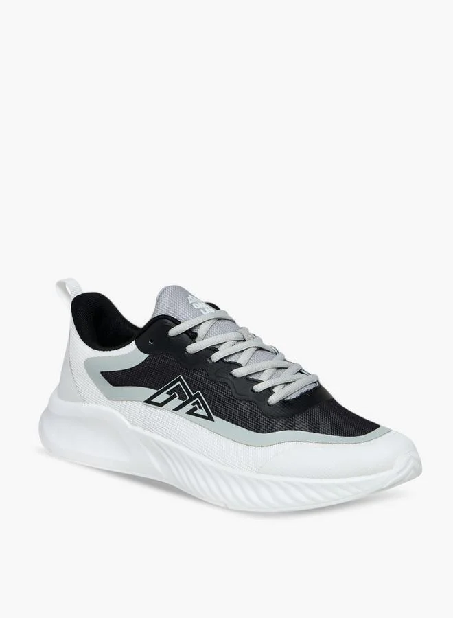 Panelled Lace-Up Sports Shoes