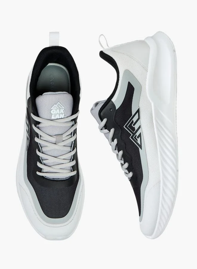 Oaklan by Shoexpress WHITE Panelled Lace-Up Sports Shoes With Pull Tab for Men | Best Price UAE