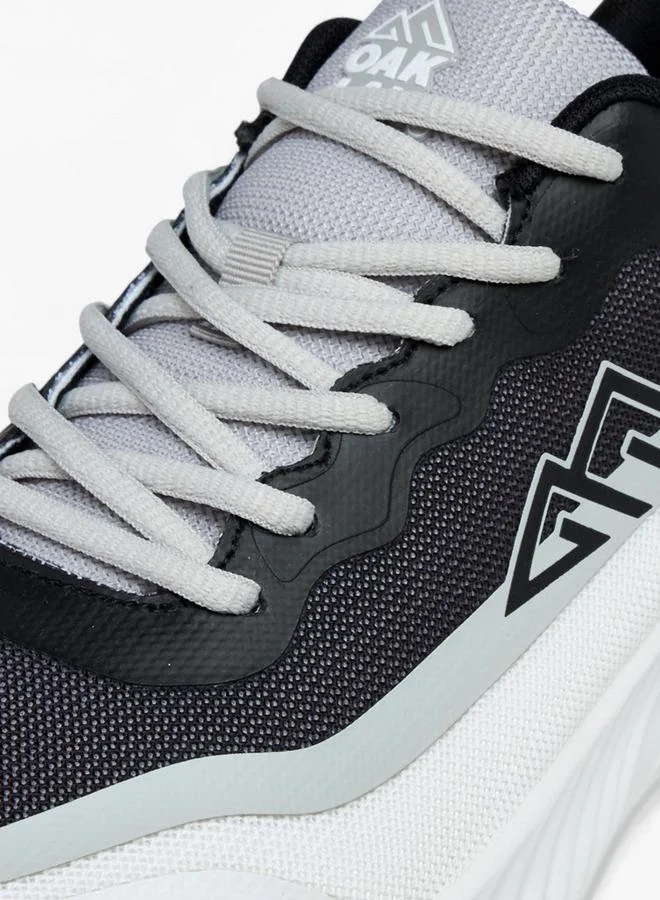 Oaklan by Shoexpress WHITE Panelled Lace-Up Sports Shoes With Pull Tab for Men | Best Price UAE