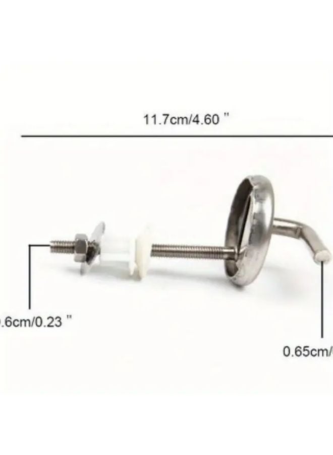 Heavy Duty Stainless Steel Toilet Lid Hinge Set With Connect 2 Large Screws Corrosion Resistant Easy Installation - Image 5