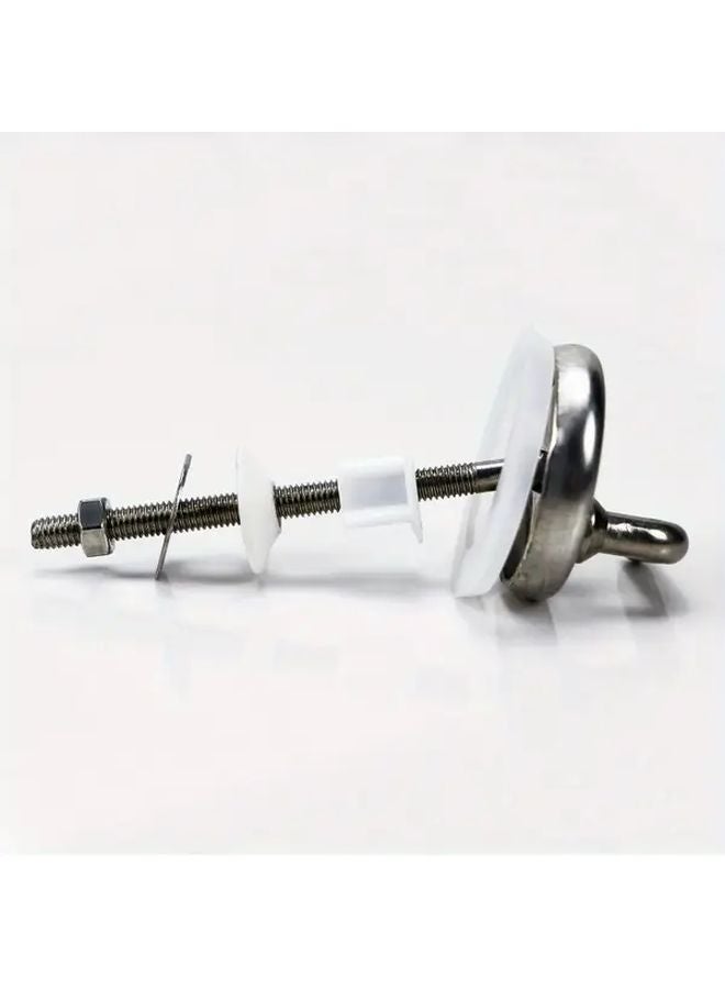 Heavy Duty Stainless Steel Toilet Lid Hinge Set With Connect 2 Large Screws Corrosion Resistant Easy Installation - Image 1