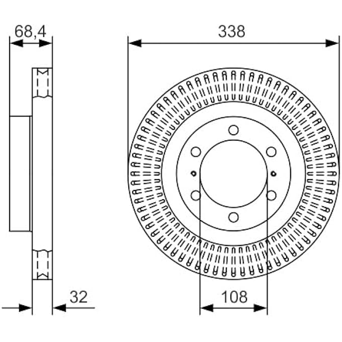 rayihni Bosch 0 986 479 A65 Brake Disc - Image 3