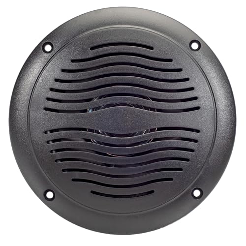 Magnadyne 5-inch Water Resistant Outdoor Speakers, Dual Cone, 25W Peak Power, Marine and RV Compatible (Black) - Image 2