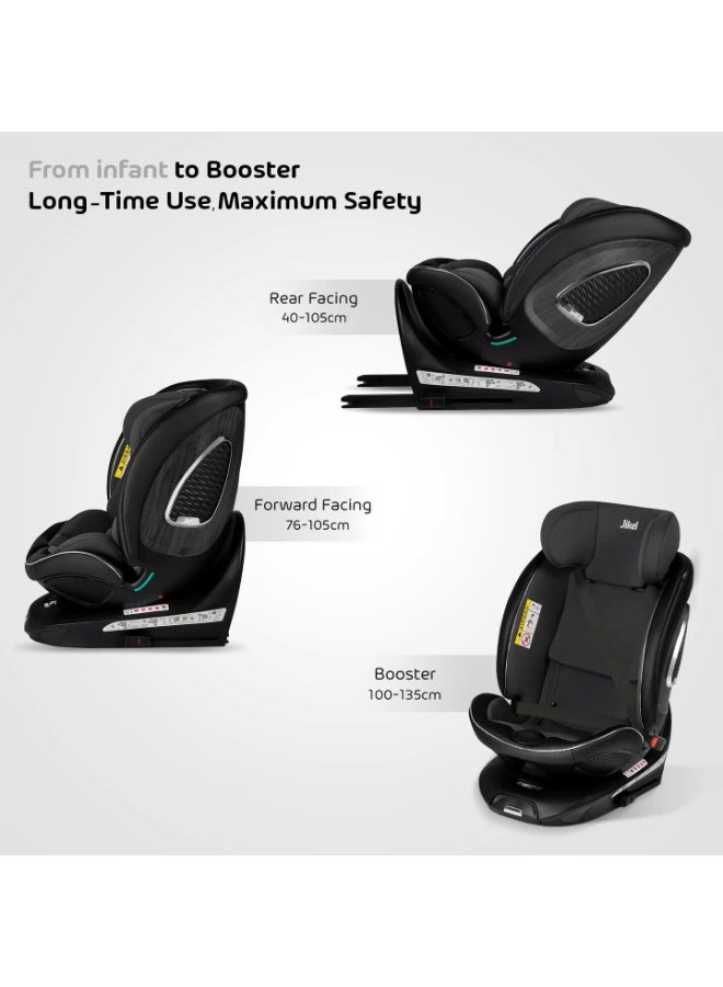جيكل مقعد سيارة قابل للتحويل نبتون 360 i-Size - رمادي فحمي - Image 4