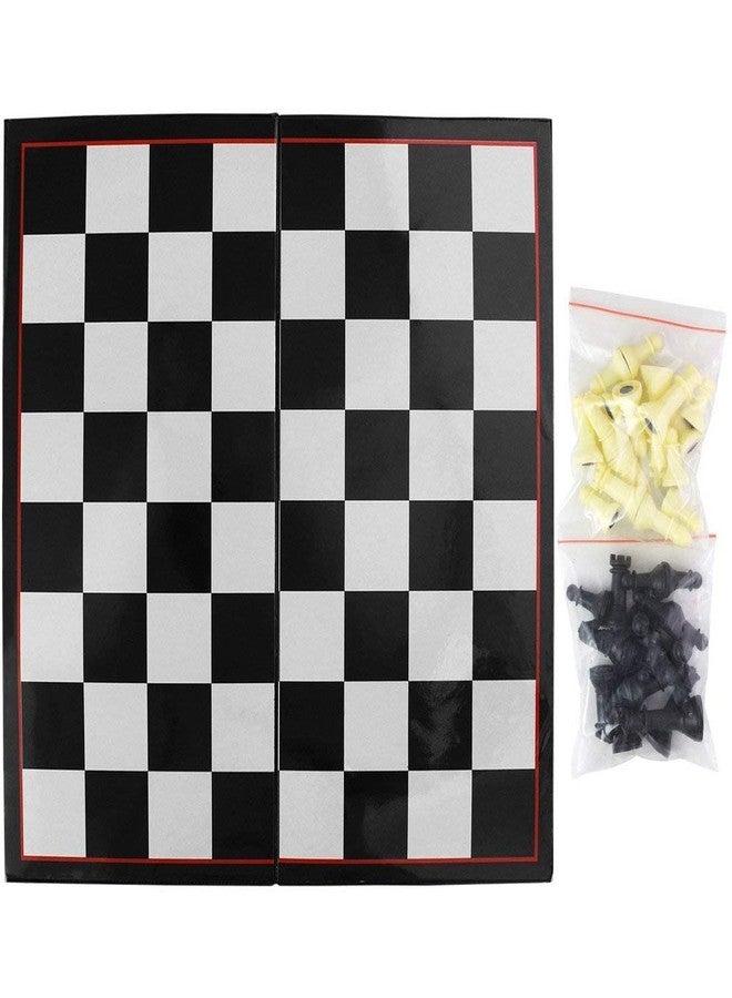 TOPTEAM Top Team Magnetic Educational Toys Travel Chess Set with Folding Board for Kids and Adults Black Color (12 Inch). - Image 1