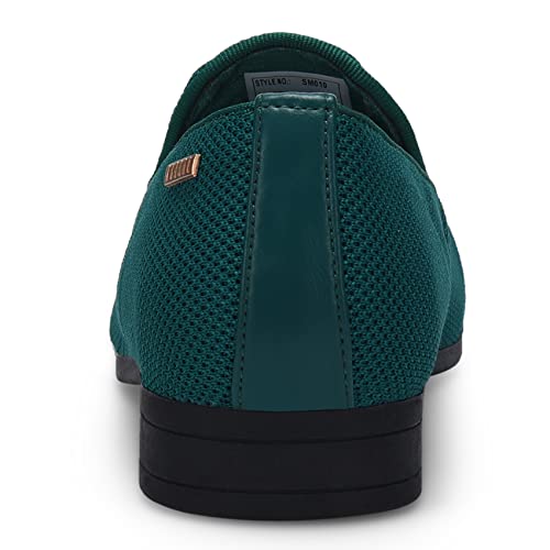 UUBARIS Mens Loafers Dress Shoes Non Slip Driving Shoes Luxury Tuxedo Male Walking Shoes Dark Green Size 10 - Image 5