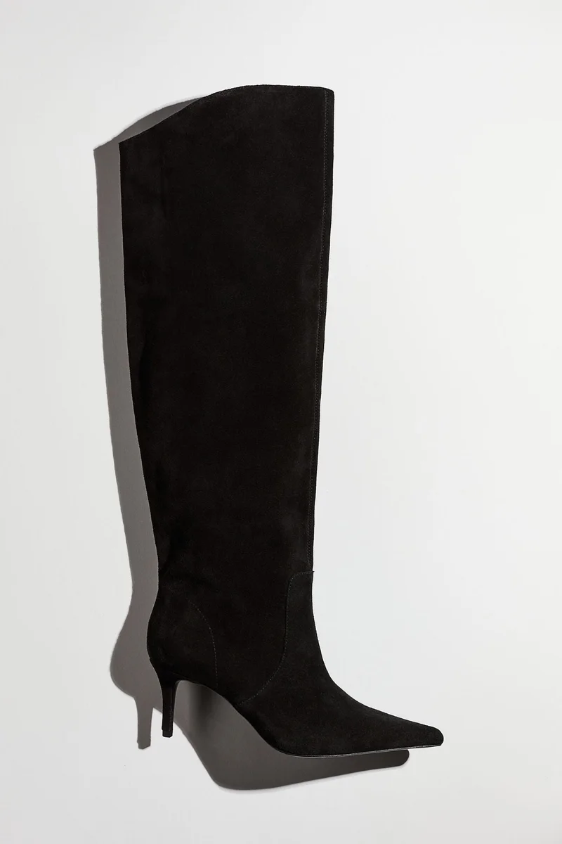 H&M Knee-High Suede Boots