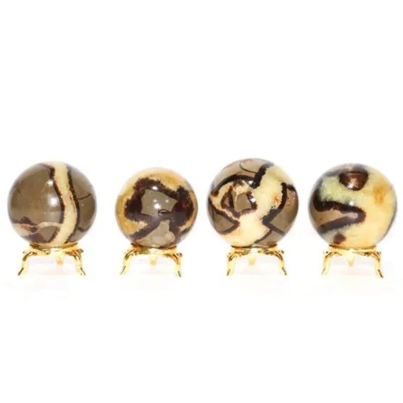 Excel Polished Septarian Dragon Stone Sphere Natural Calcite Aragonite Crystal Mineral Stone Ball - Madagascar - Image 2