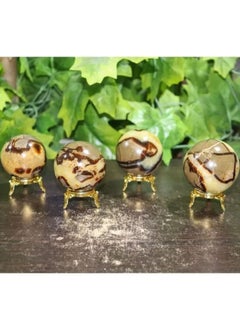 Excel Excel Polished Septarian Dragon Stone Sphere Natural Calcite Aragonite Crystal Mineral Stone Ball - Madagascar  - Image 3
