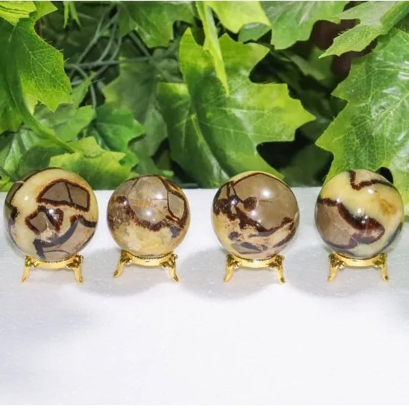 Excel Polished Septarian Dragon Stone Sphere Natural Calcite Aragonite Crystal Mineral Stone Ball - Madagascar - Image 4