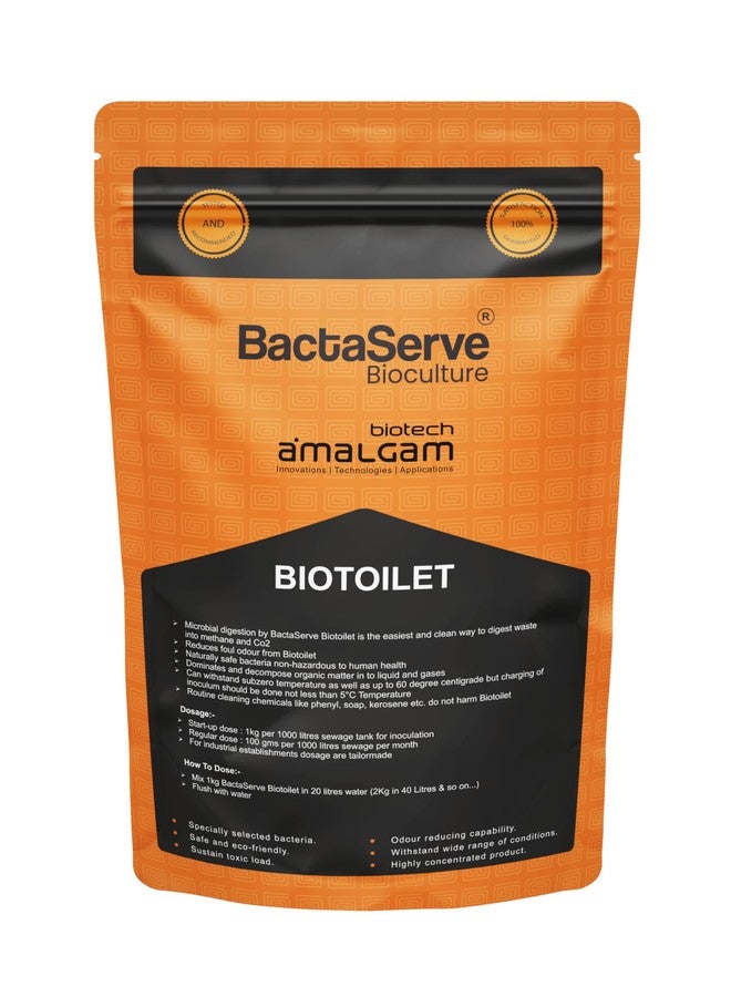 BactaServe - BioToilet Bacteria | 1Kg Bio Toilet Bacteria Powder | Human fecal waste & Sludge degrading bacteria | Customization for Freezy Area - Cold Region Bacteria - Image 1