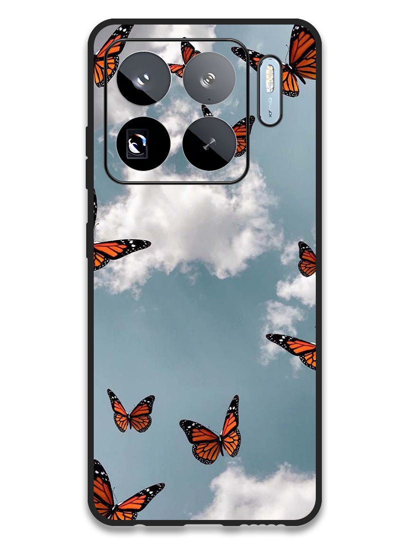 Theodor Case Compatible with Xiaomi 15S Pro 6.73 Inch Protection Shockproof Bumper Cover Butterfies - Image 1