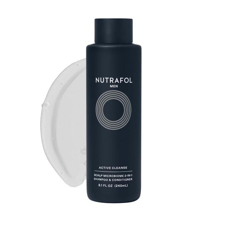 Nutrafol Mens Shampoo and Conditioner 2in1 Cleanses Hydrates Unclogs Pores Improves Hair Volume  Strength Physicianformulated for Thinning Hair Color Safe Sulfate Free  81 Fl Oz Bottle