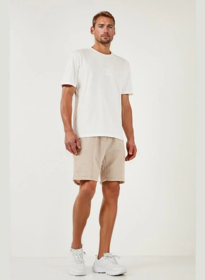 Buratti Buratti 100% Cotton Regular Fit Normal Waist Muslin Short Men's SHORT CF25S657802