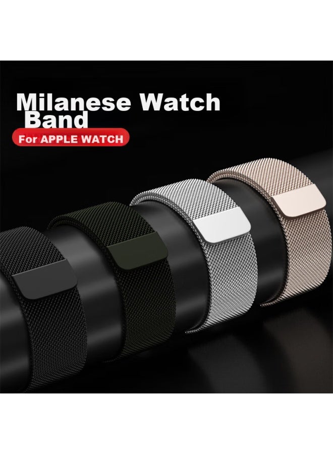 Bho سوار Apple Watch متوافق مع Apple Watch S10/s9/se/ultra2، Milanese Loop، iwatch S8/7/6/5/4، سوار معدني من الفولاذ المقاوم للصدأ - Image 3