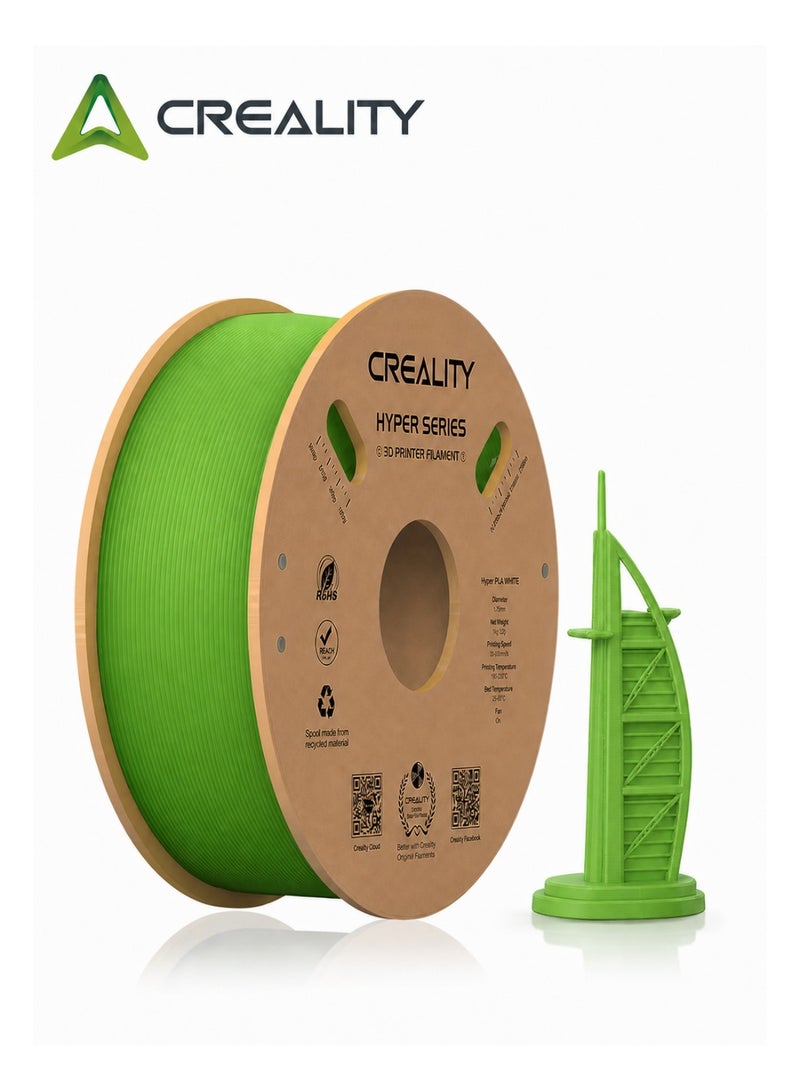 كريليتي 3D Official Creality Hyper PLA Filament 1KG, High Speed PLA 30-600mm/s 3D Printer Filament, 1.75mm, Dimensional Accuracy +/-0.02mm, Fit Most FDM 3D Printers, 1KG(2.2lbs) Spool Hyper PLA-Green HP-PLA-Green - Image 1