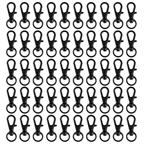 cnomg 50 قطعة مشابك دوارة حزام، مشبك معدني دوار (أسود) - Image 1