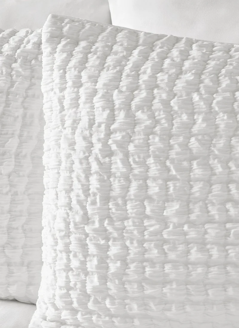 ماتلان White Seersucker Duvet Set